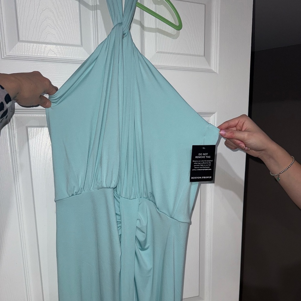 Light blue new halter dress